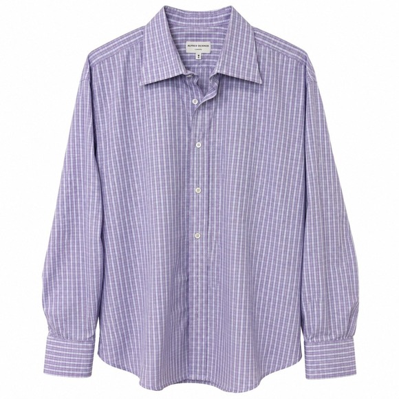 Alfred Dunhill Other - Alfred Dunhill London Purple Stripe Button Down Dress Shirt Men's 18 Large
